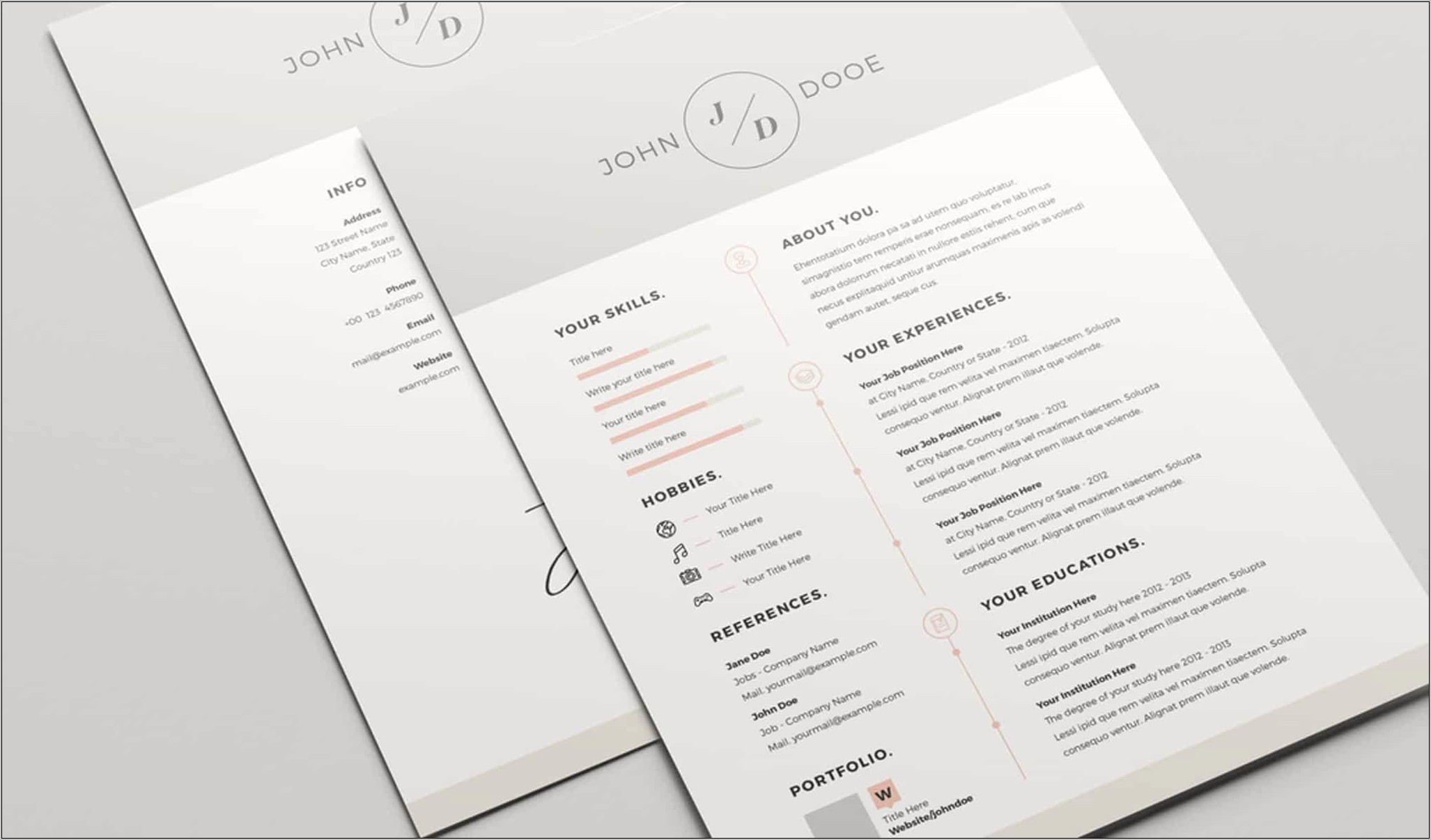 Resume Header And Footer Examples