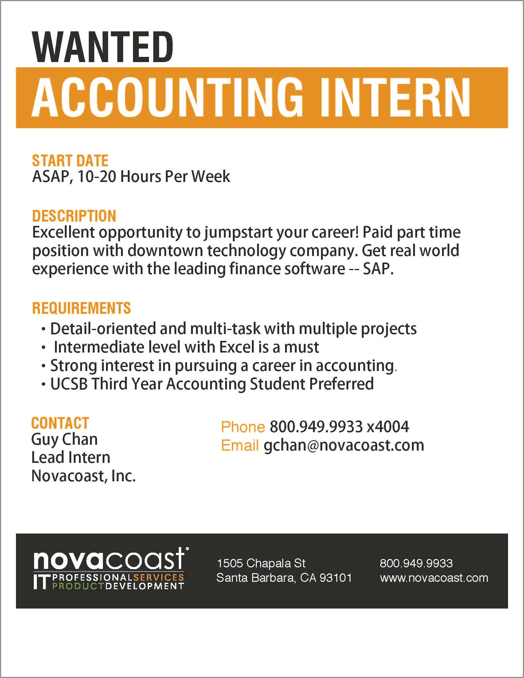 Resume Job Description Accounting Intern