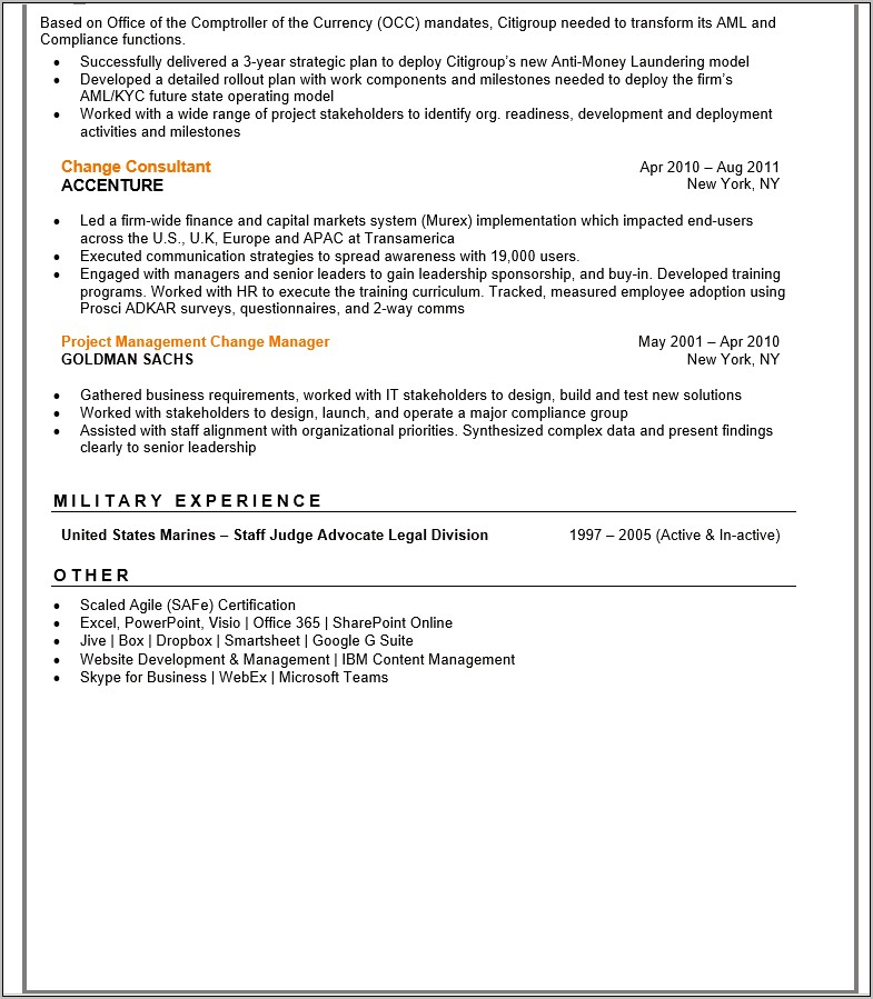 Resume Keywords For Strategy Manager