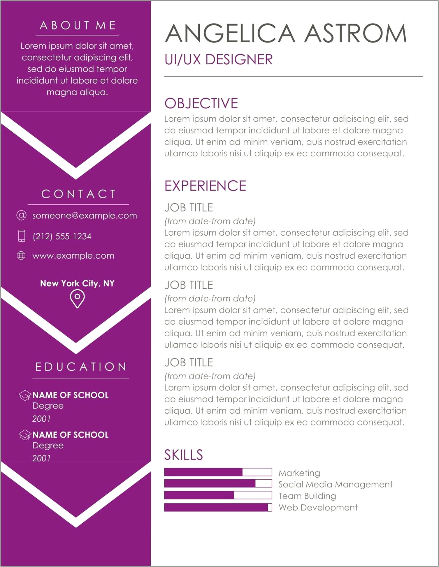 Resume Now Template 3 Free