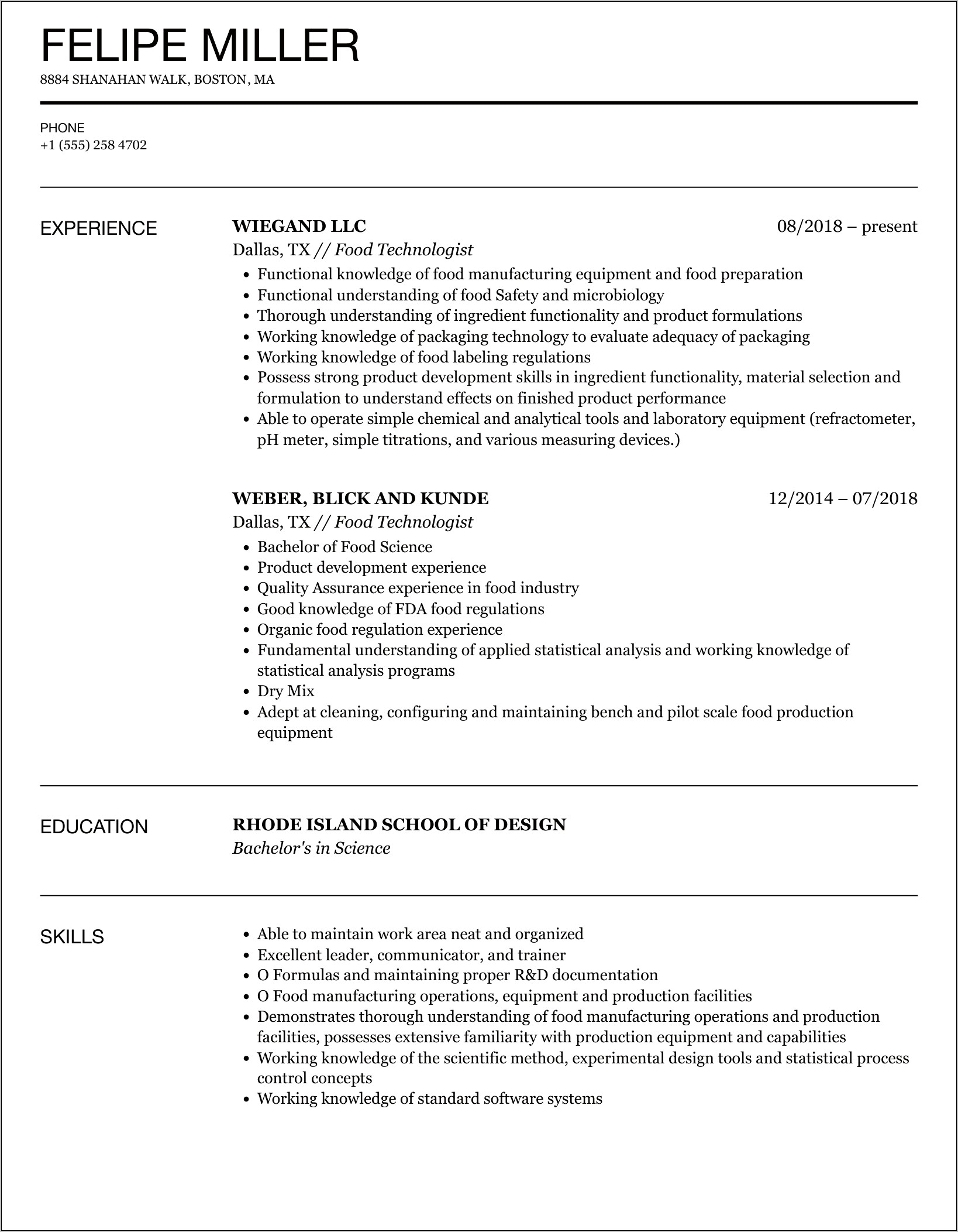 Resume Objective Example For Ojt