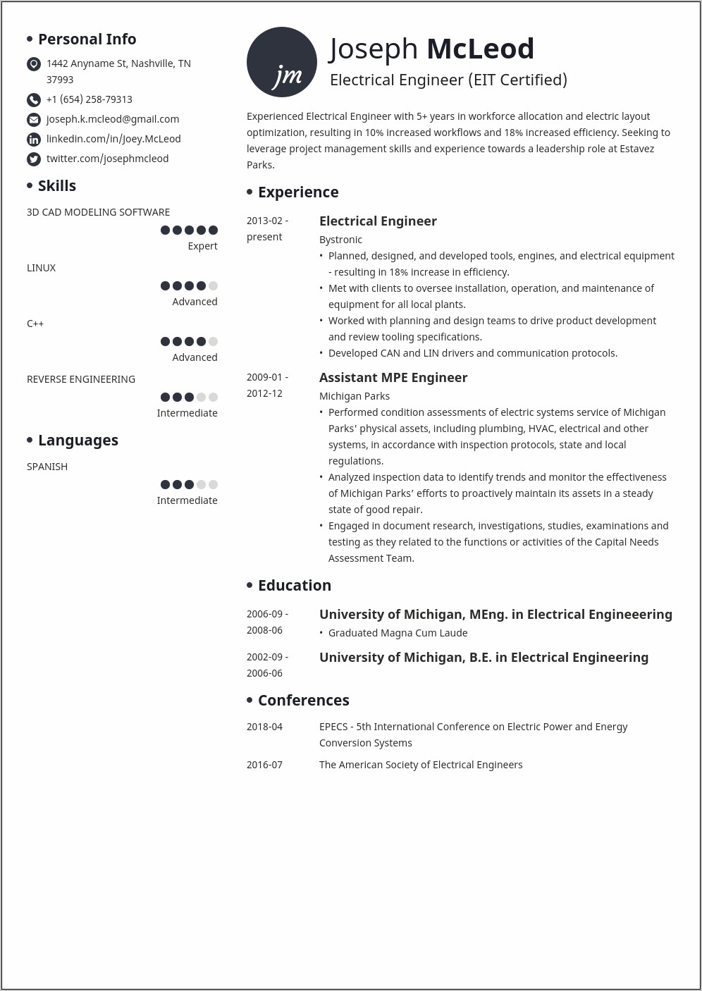 Resume Objective Examples Electrical Engineering