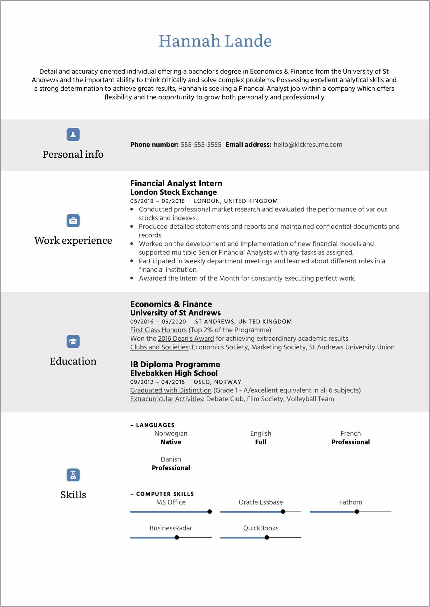 Resume Objective For A Company
