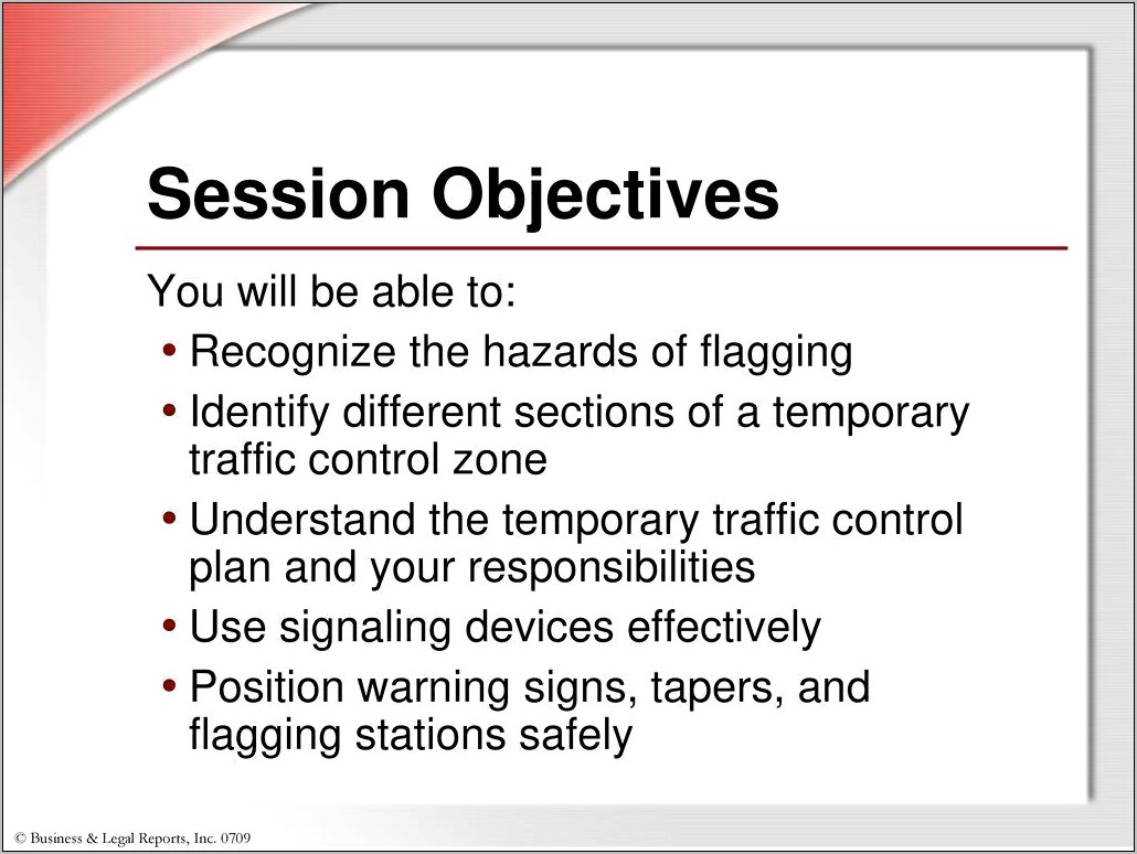 Resume Objective For A Flagger