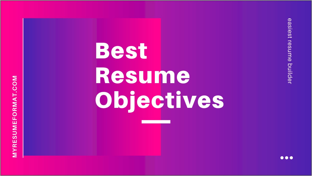 Resume Objective For Mba Admission