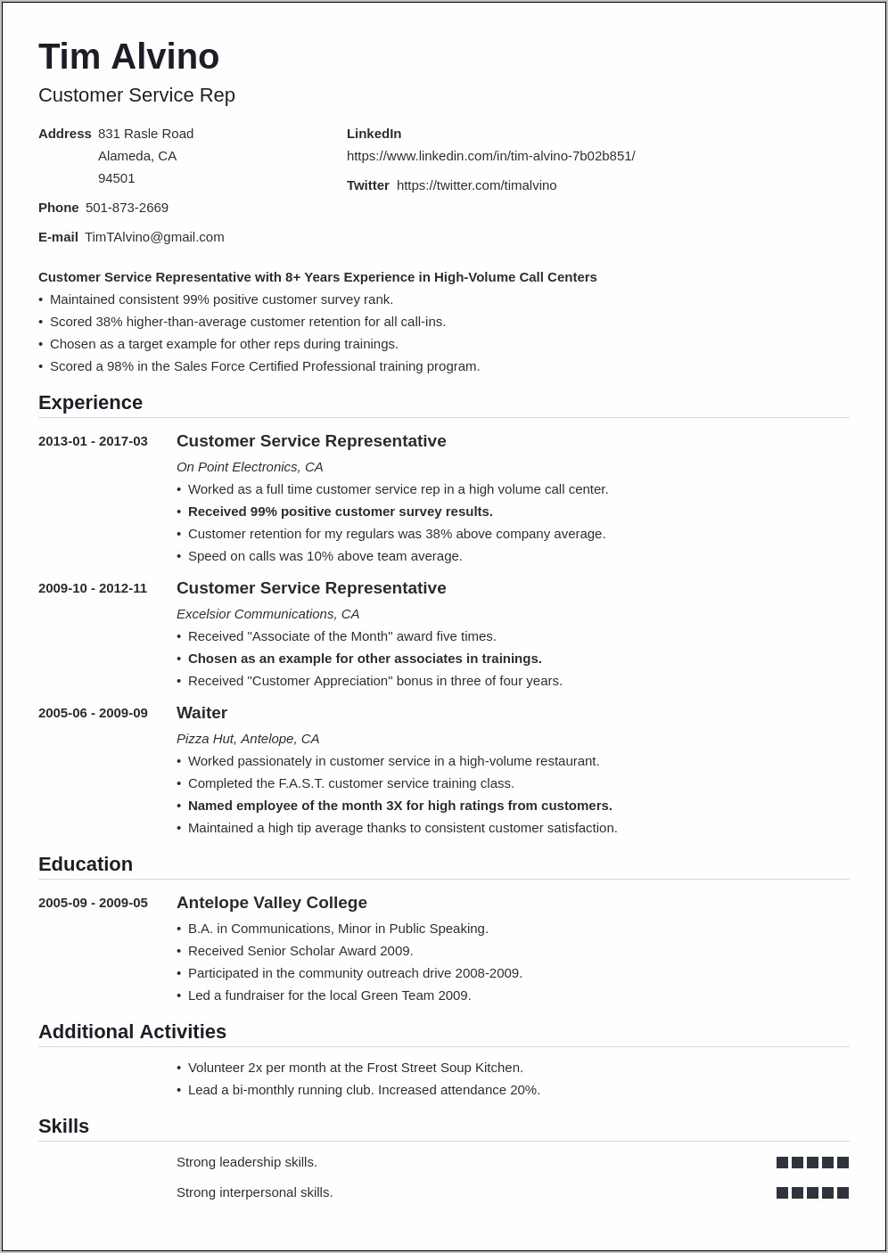 Resume Objective For Multiple Jobs