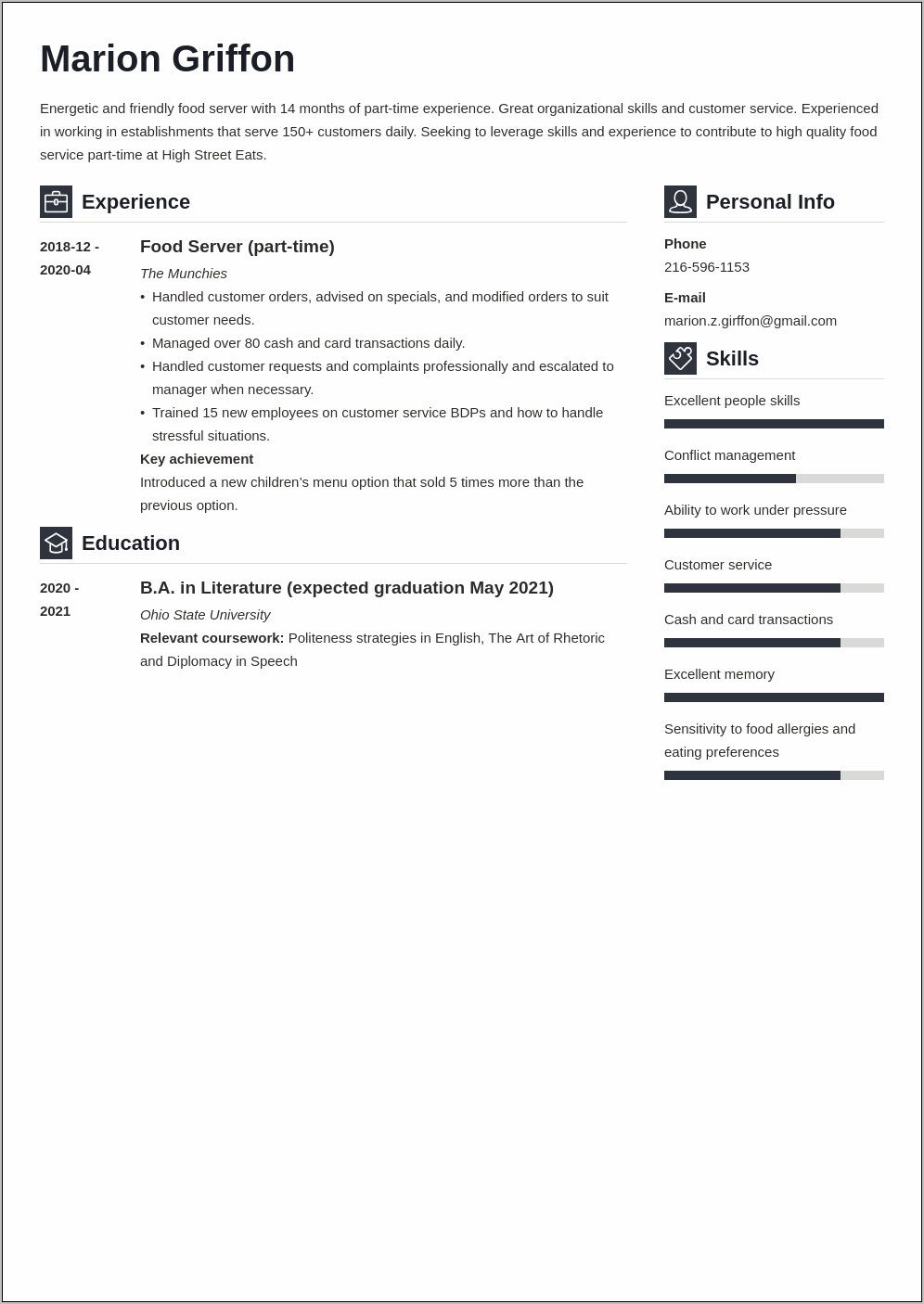 Resume Objective Part Time Administration