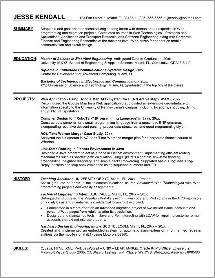 Resume Objective Samples For Assembler