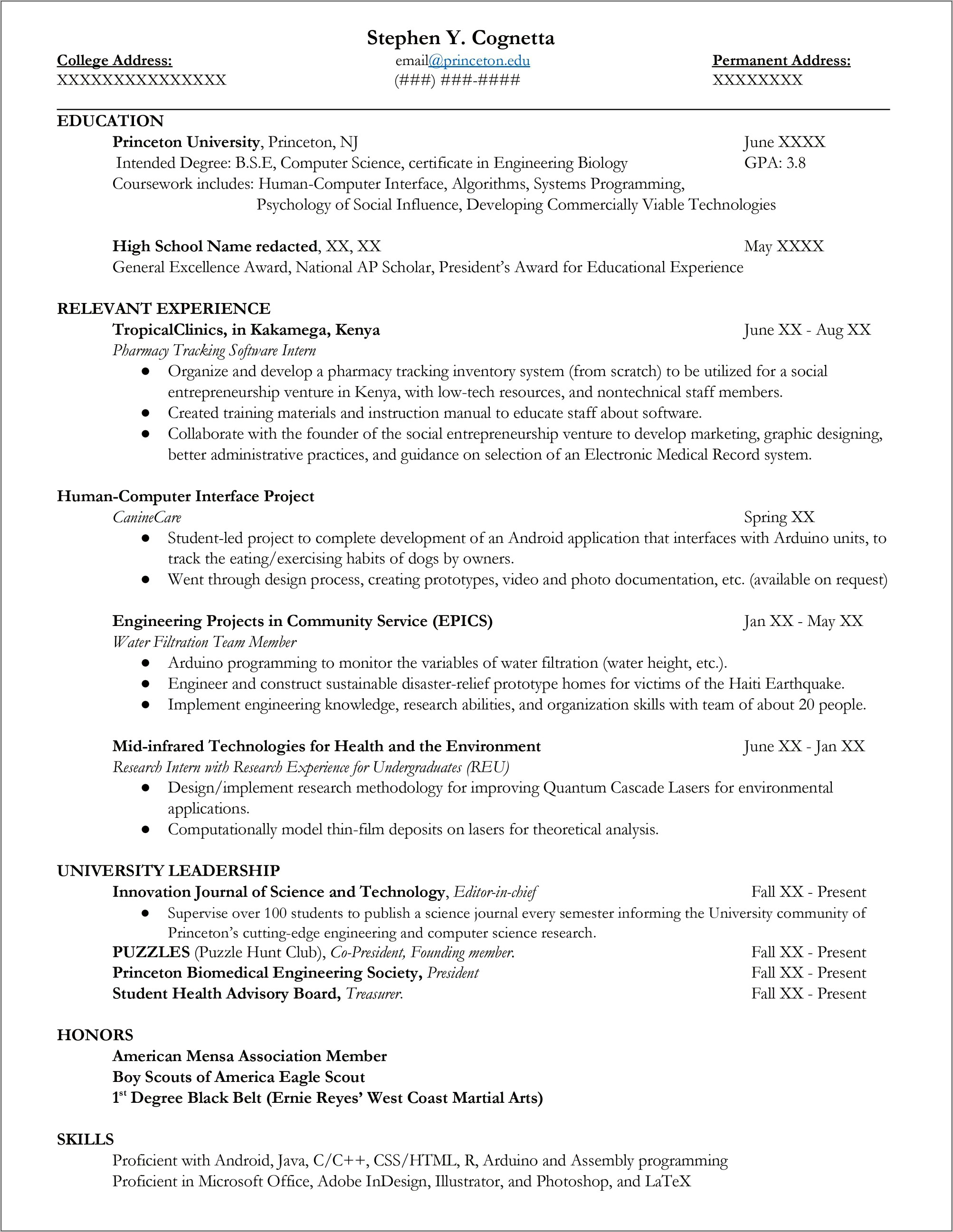 Resume Of Google Product Managers