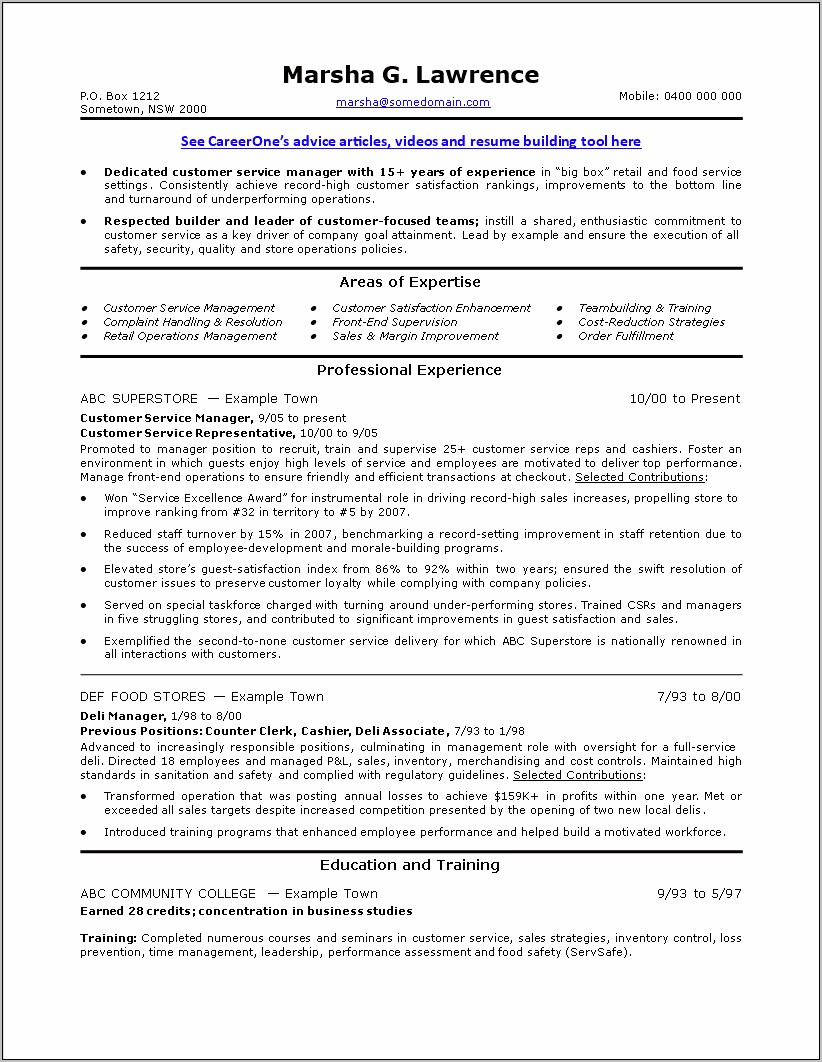 Resume Sample Facility Services Manager