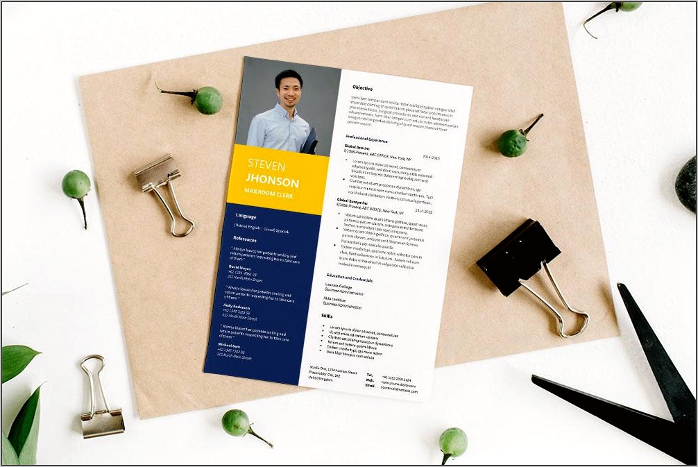 Resume Sample For Mail Room