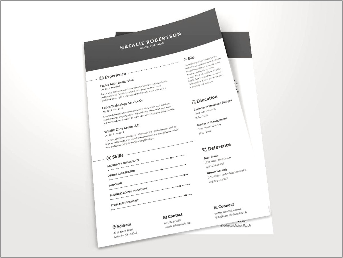 Resume Sample Free Download Word