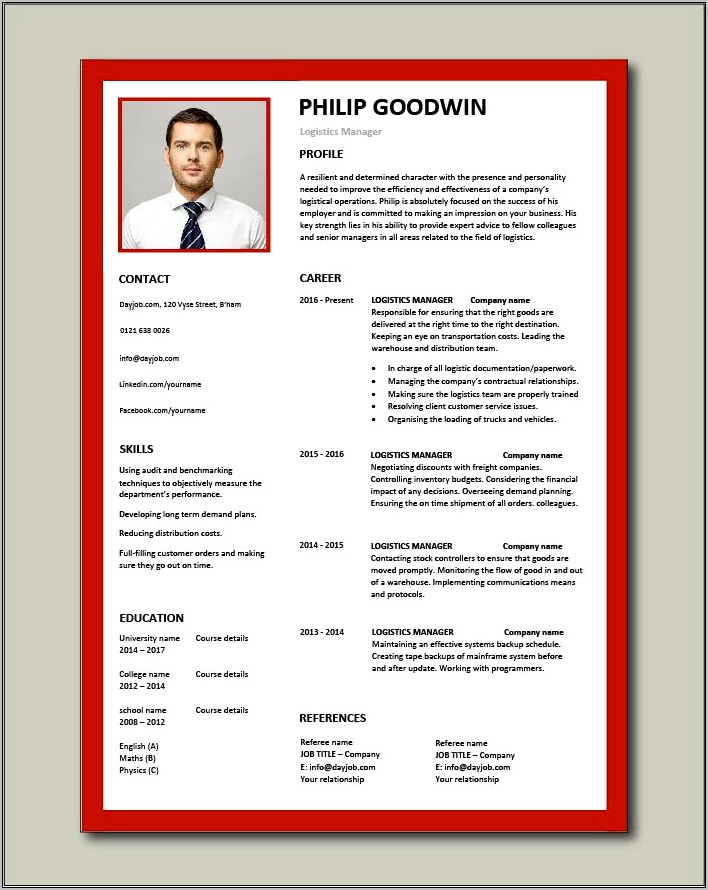 Resume Sample Trucking Company Supervisor