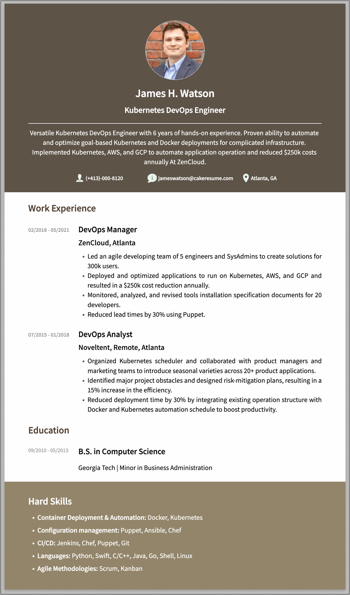 Resume Samples 2018 With References