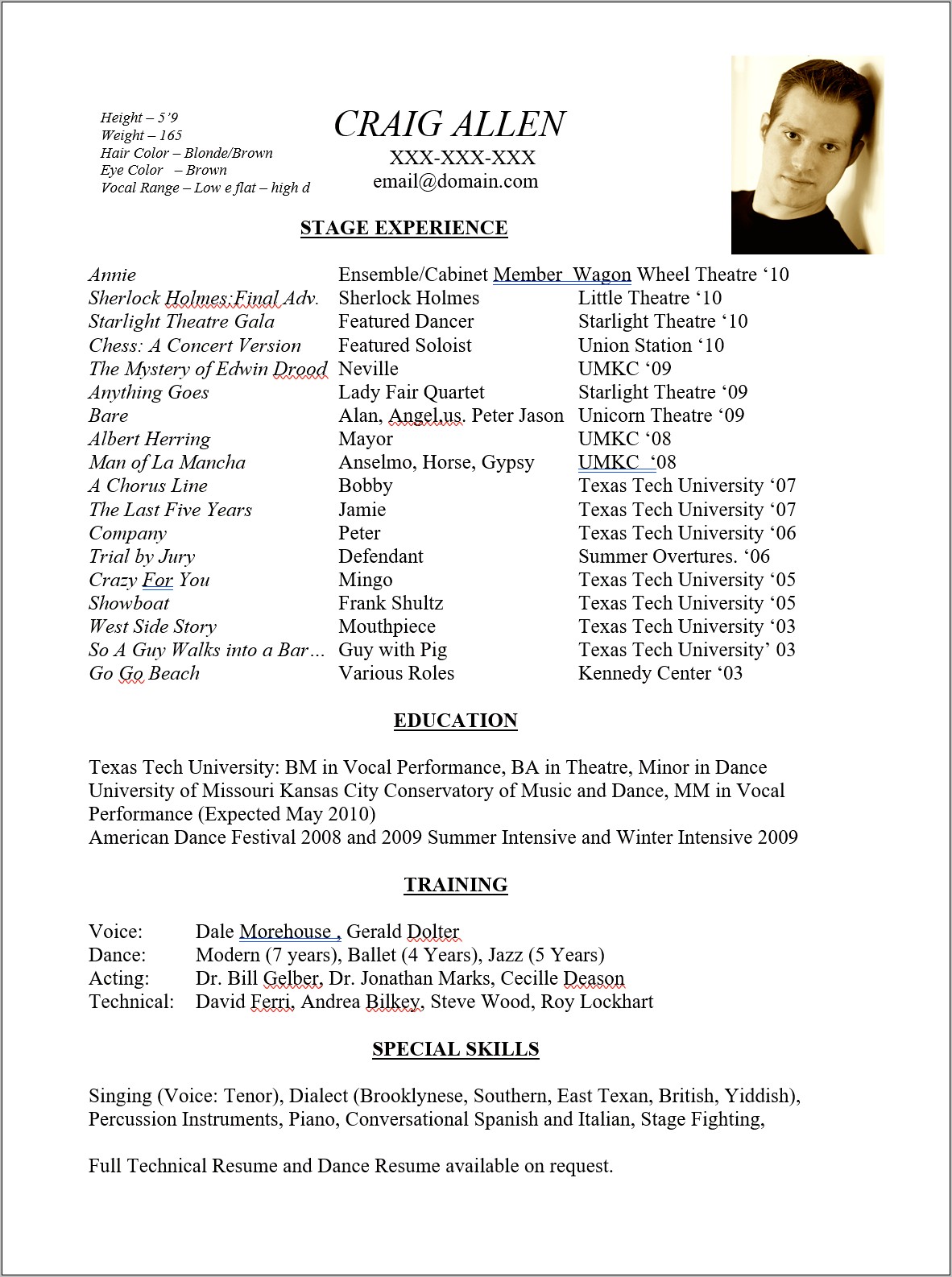 Resume Samples Texas Children's