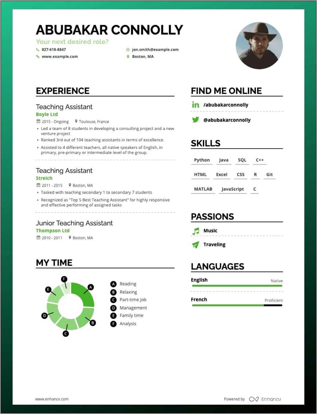 Resume Skills And Experience Section