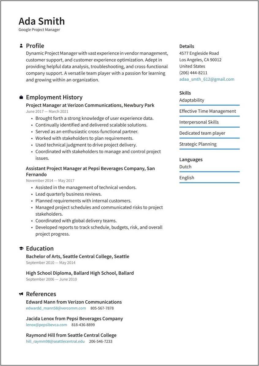 Resume Skills Examples For Business