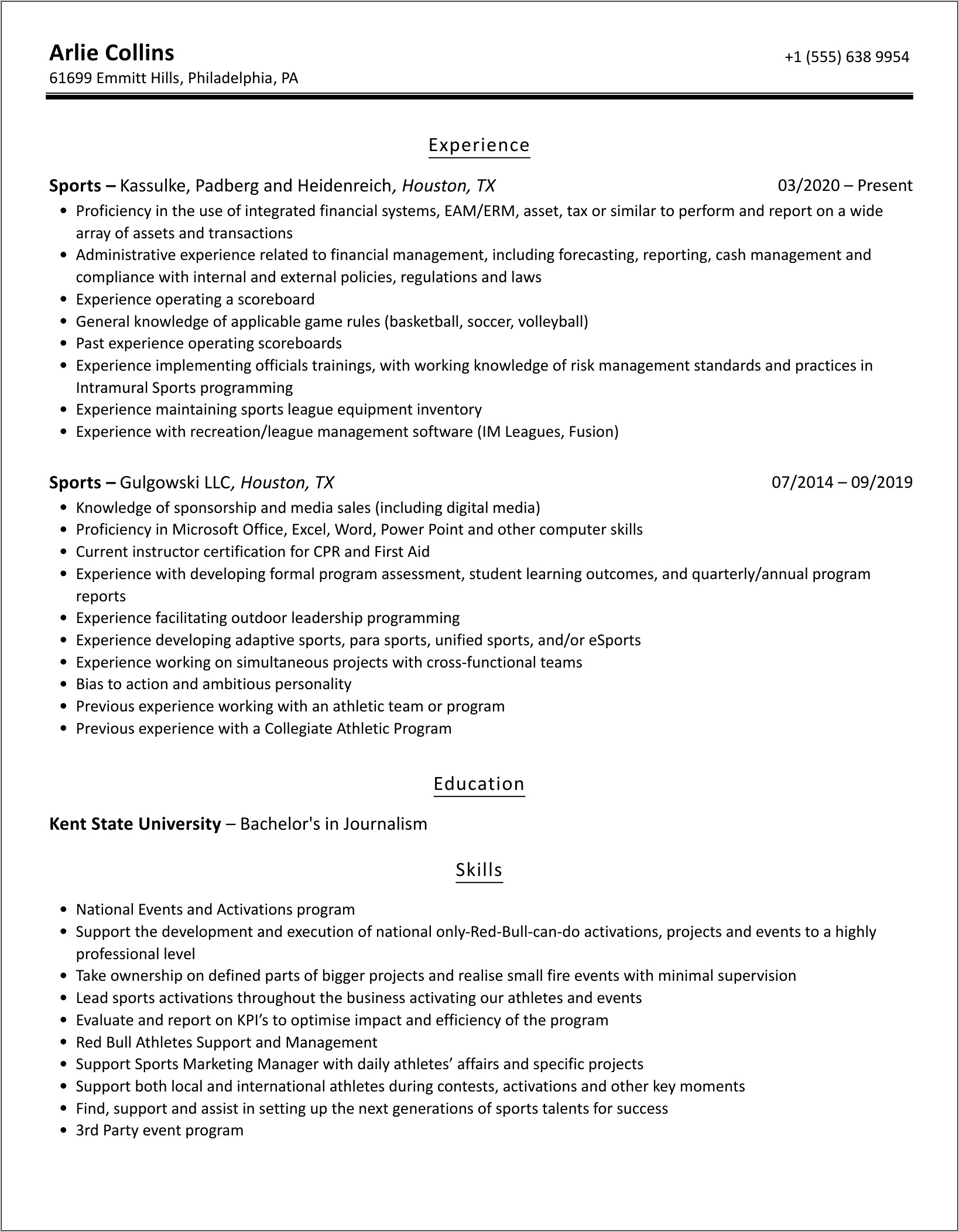 Resume Statement Of Intent Examples