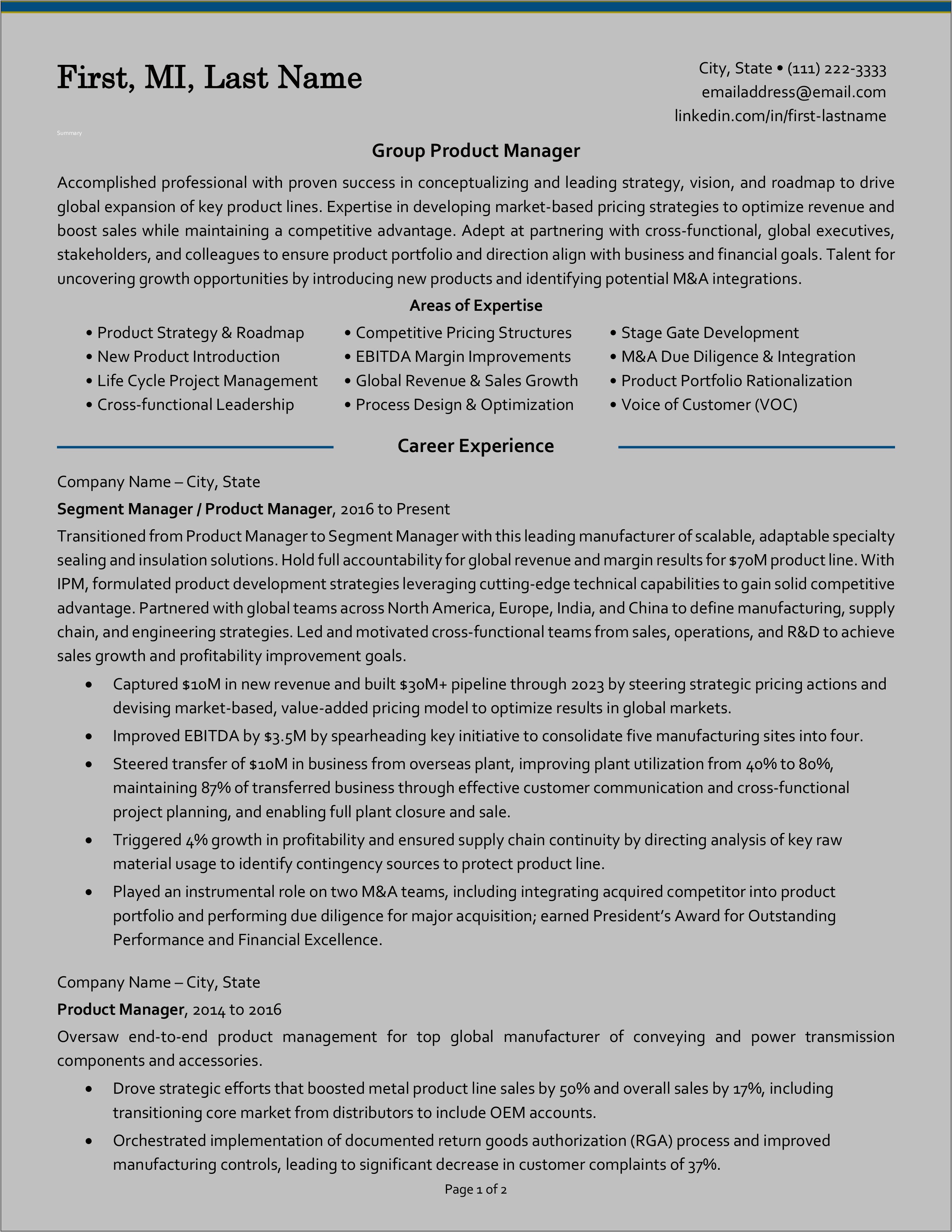 Resume Summary Changing Careers Examples