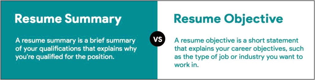 Resume Summary Instead Of Objective