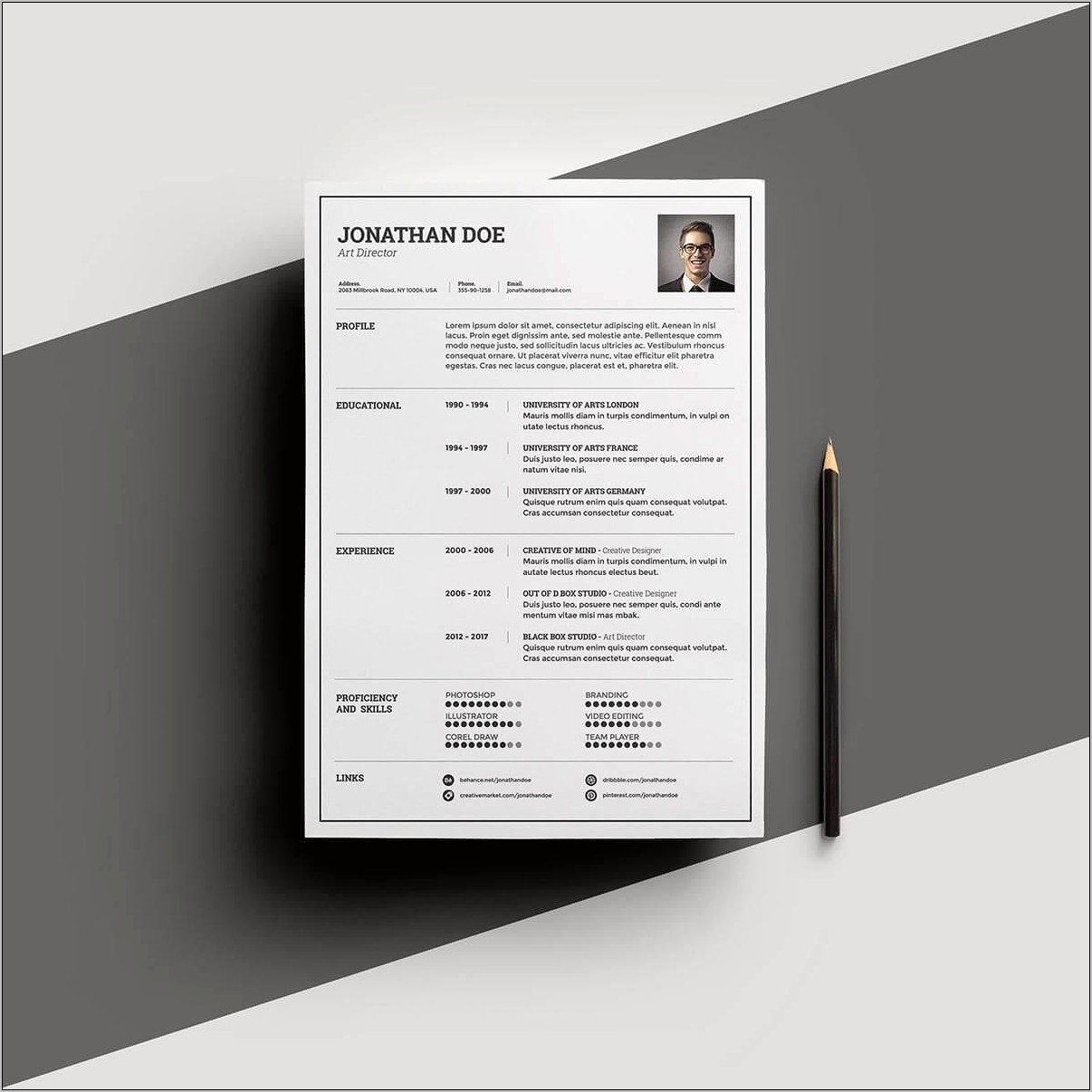 Resume Template 1 Page Free