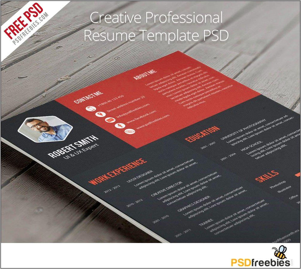 Resume Template Psd Free Download