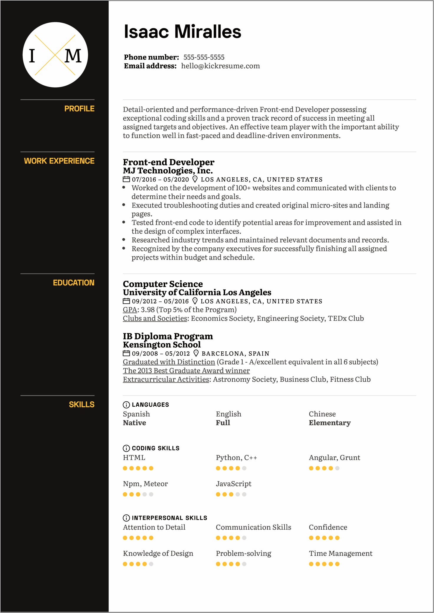 Resume Template Skills And Abilities