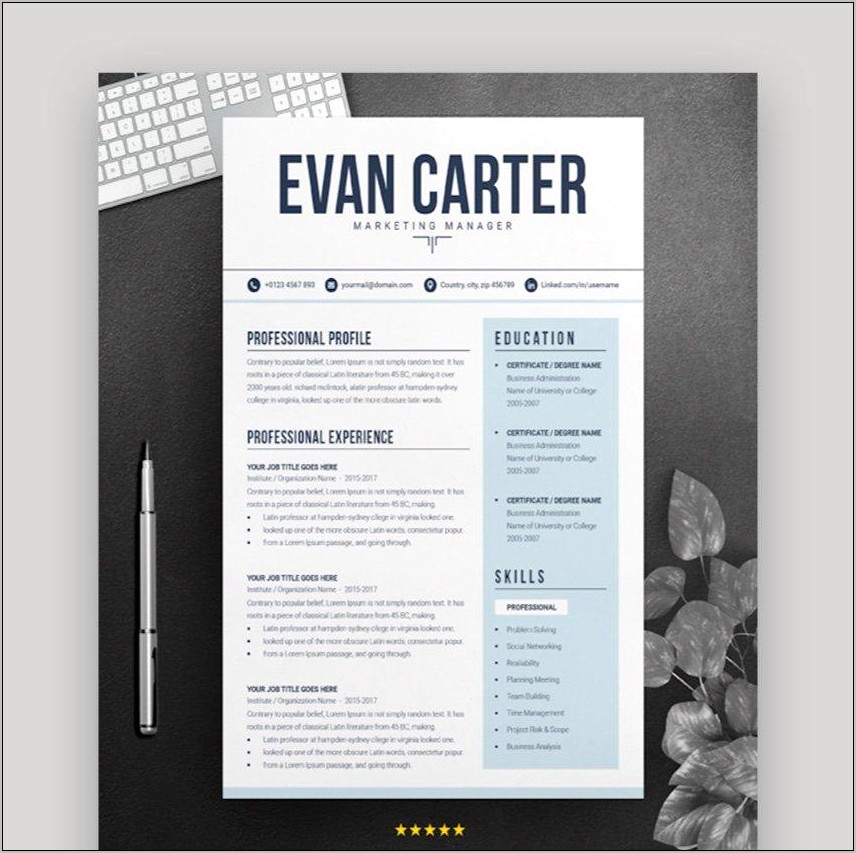 Resume Templates Free Word Teachers