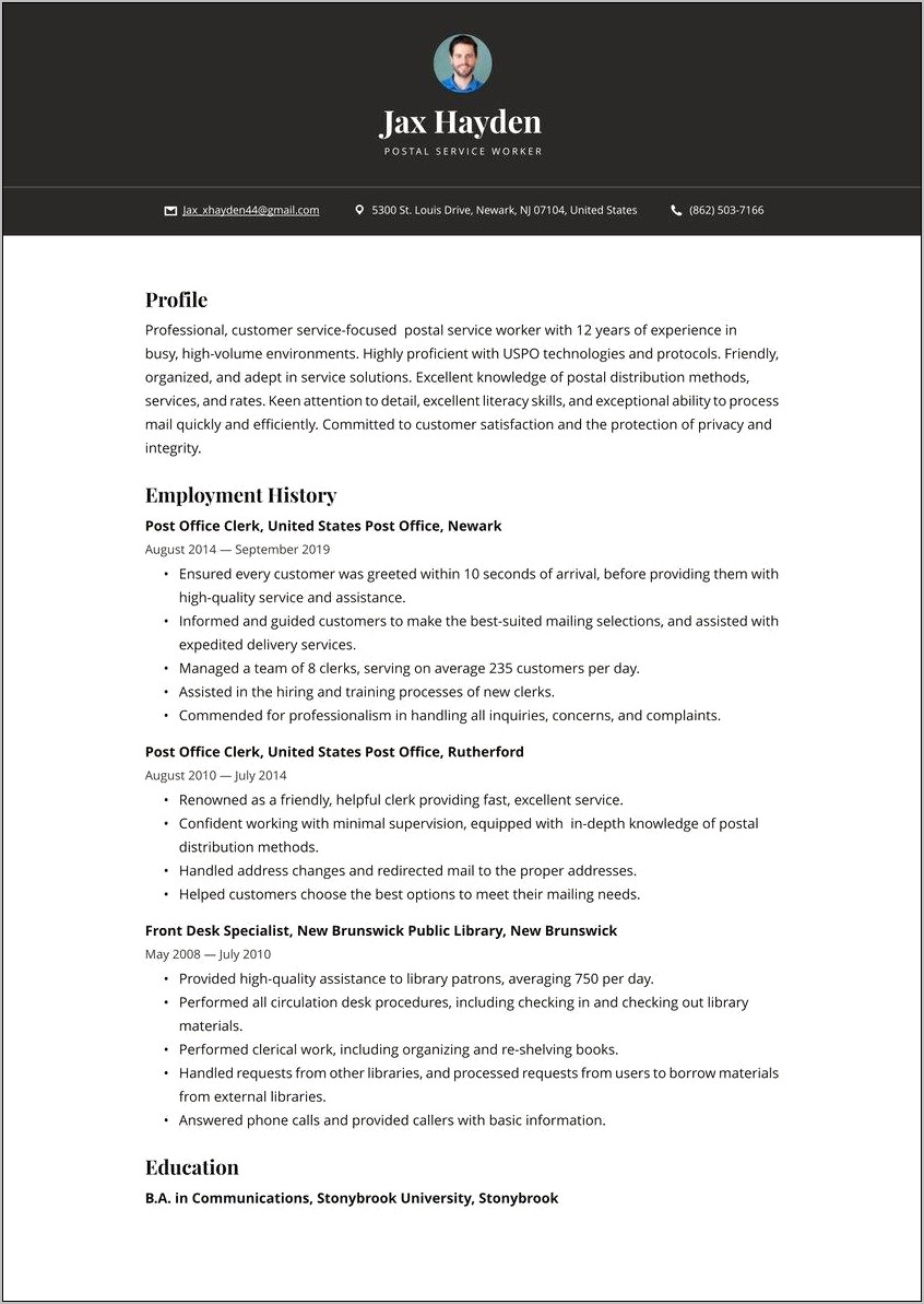 Resume Tips For Postal Job