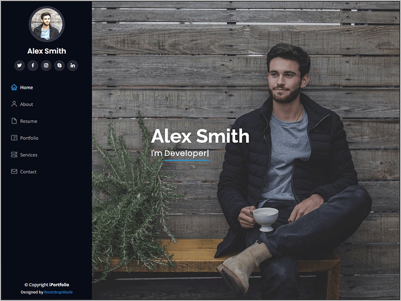Resume Website Template Bootstrap Free