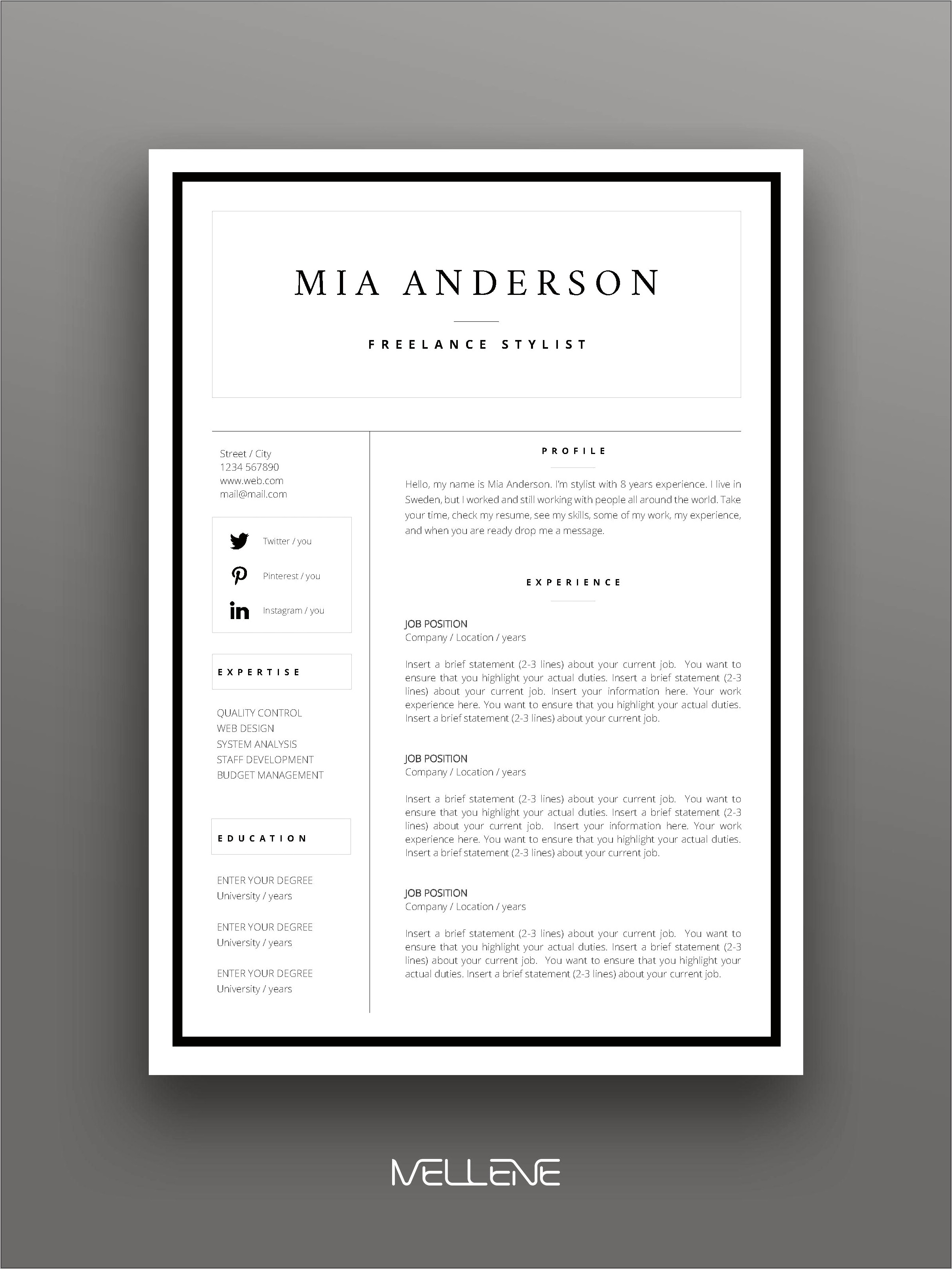 Resume With A Current Job