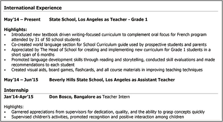 Resume With Testimonials Examples Educators