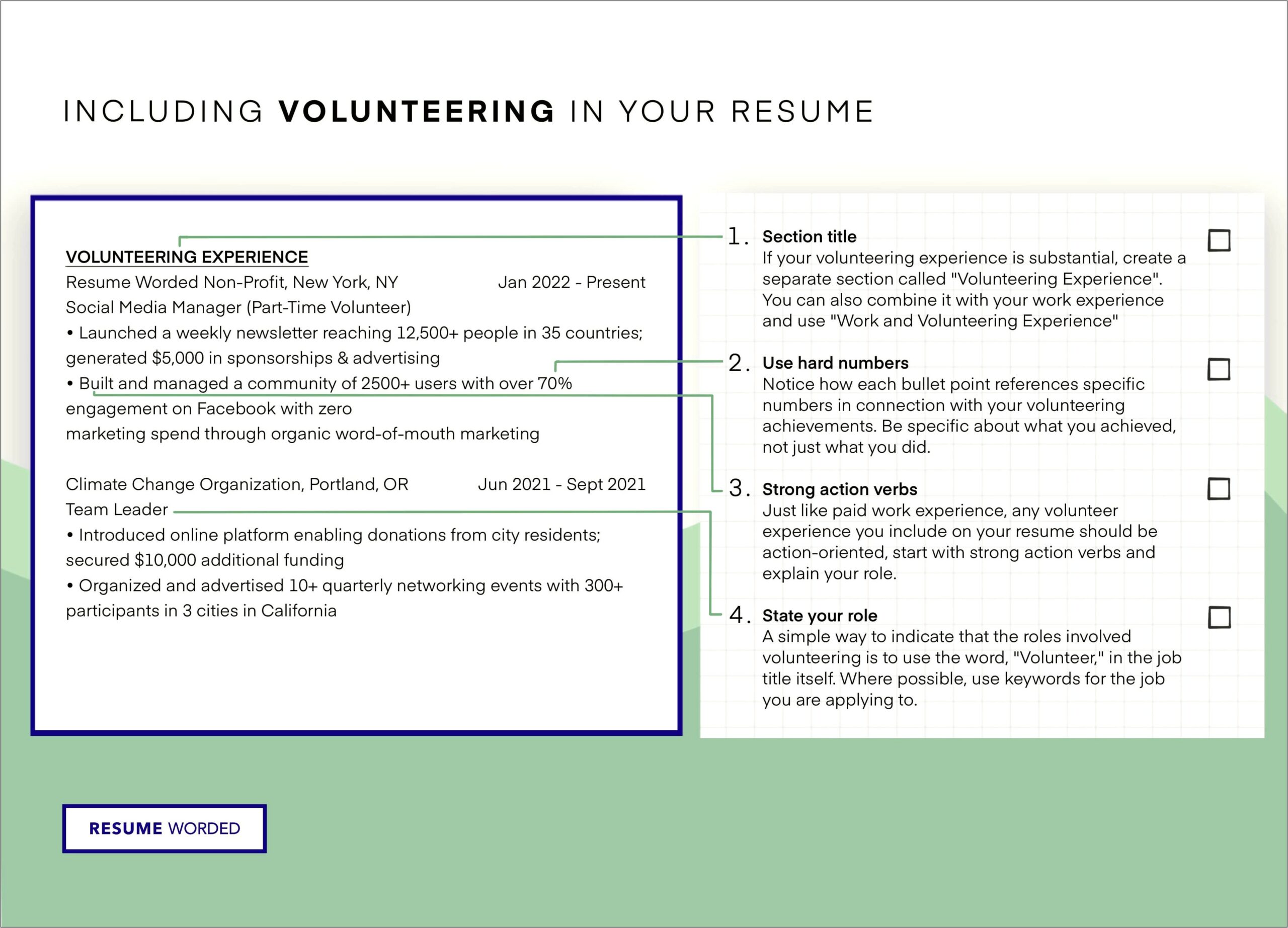 Resume With Volunteer Work Sample