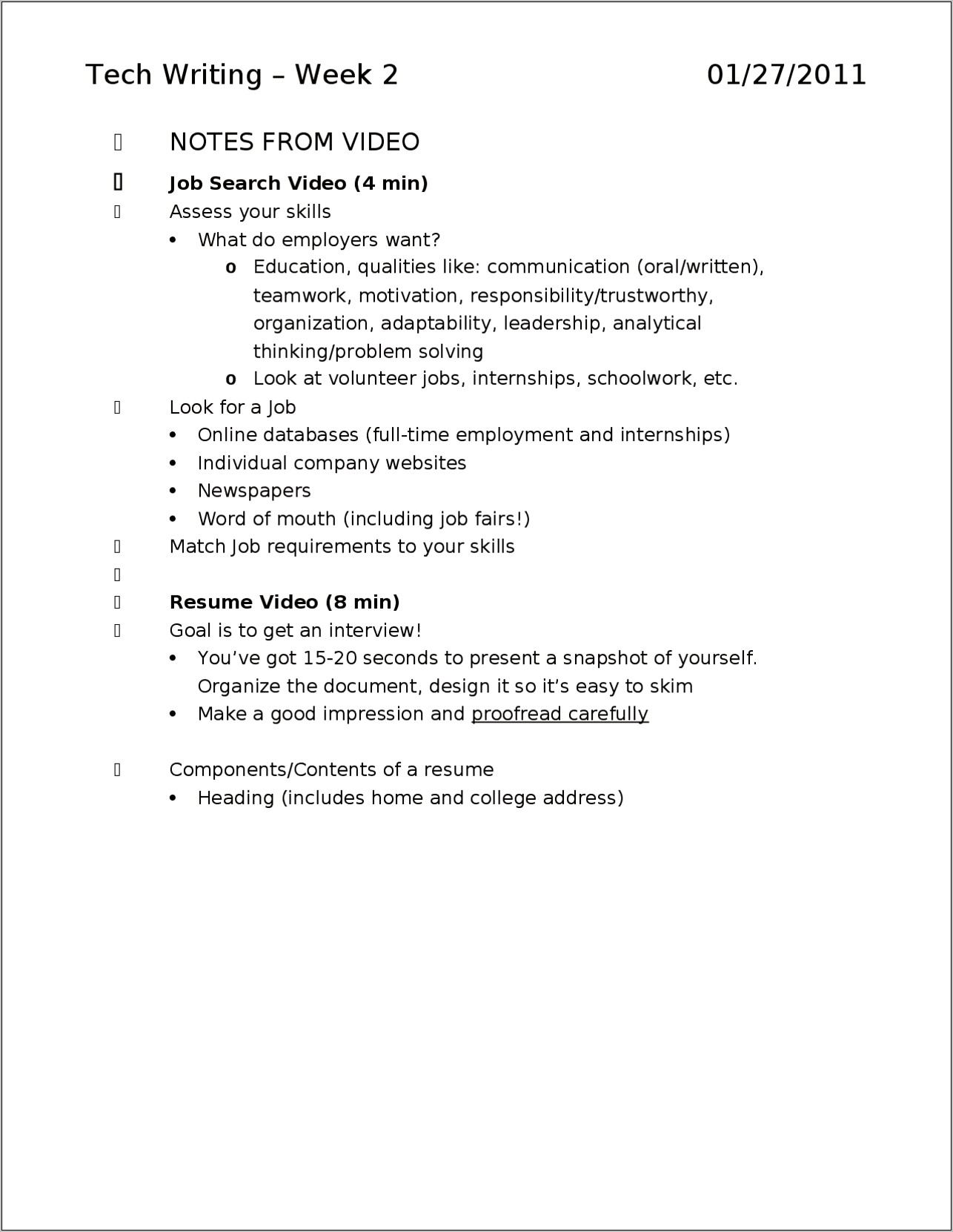 Resume Writing For Tech Jobs