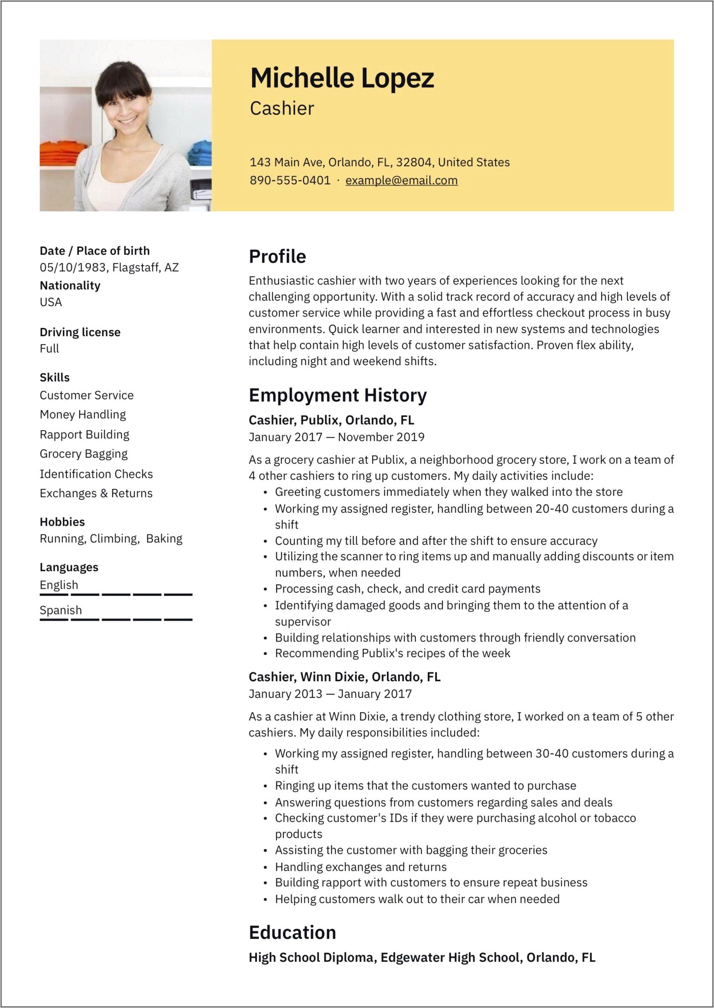 Retail Customer Service Resume Examples