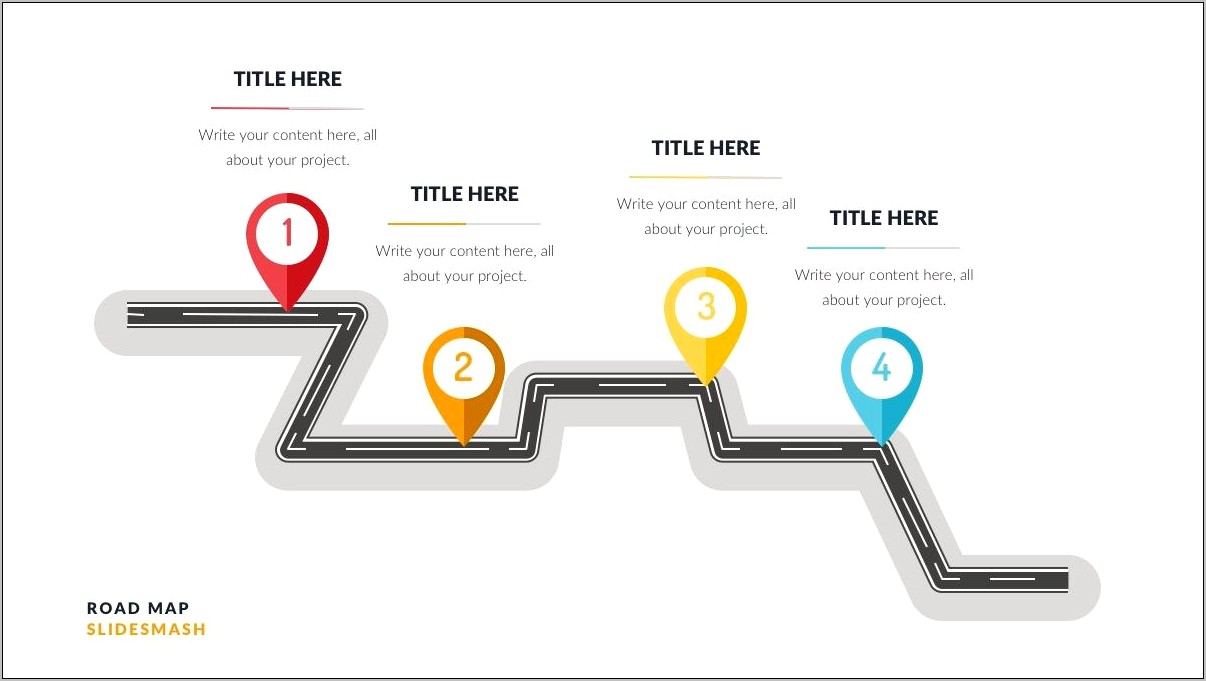 Road Map Template For Powerpoint Free Download