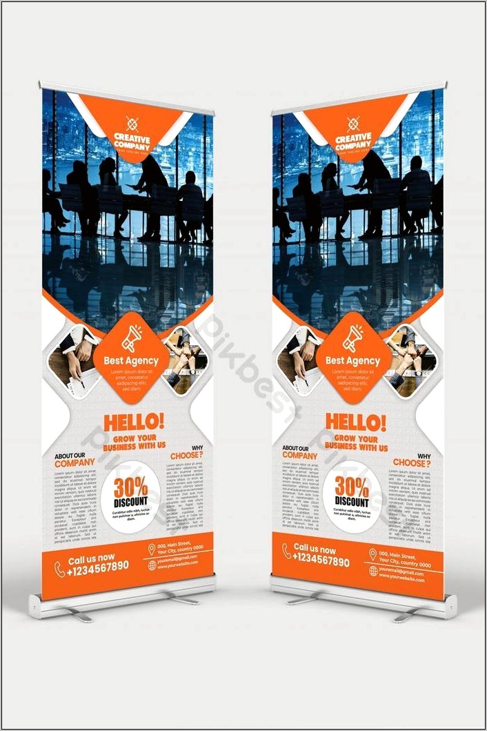 Roll Up Banner Psd Template Free Download