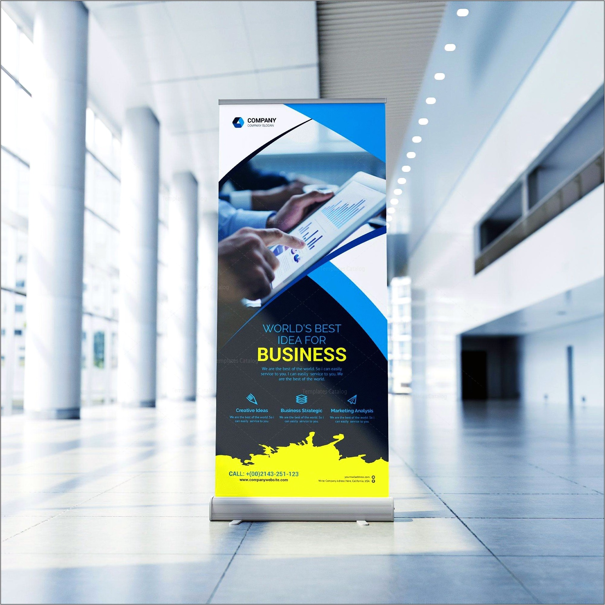 Roll Up Banner Template Photoshop Free Download