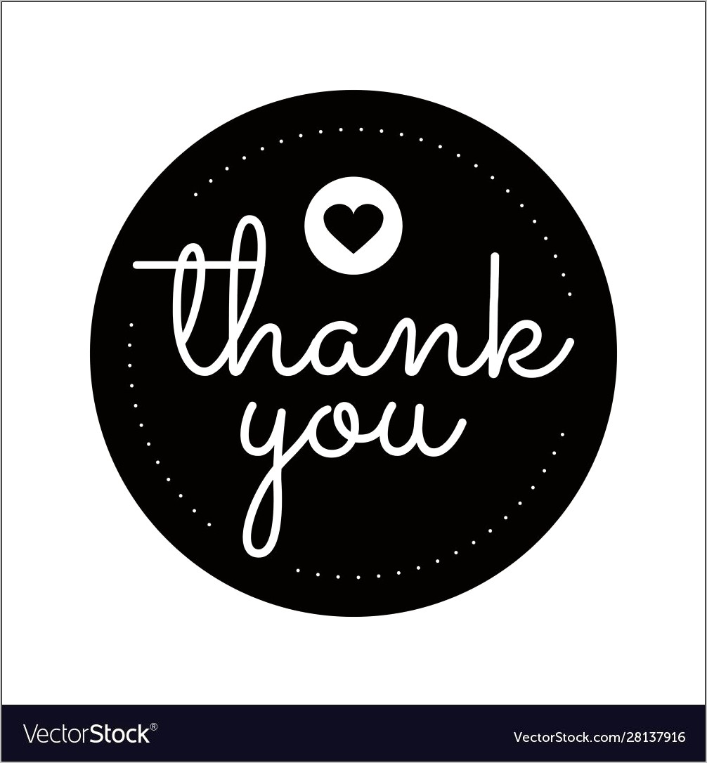 Round Sticker Thank You Template Free Download