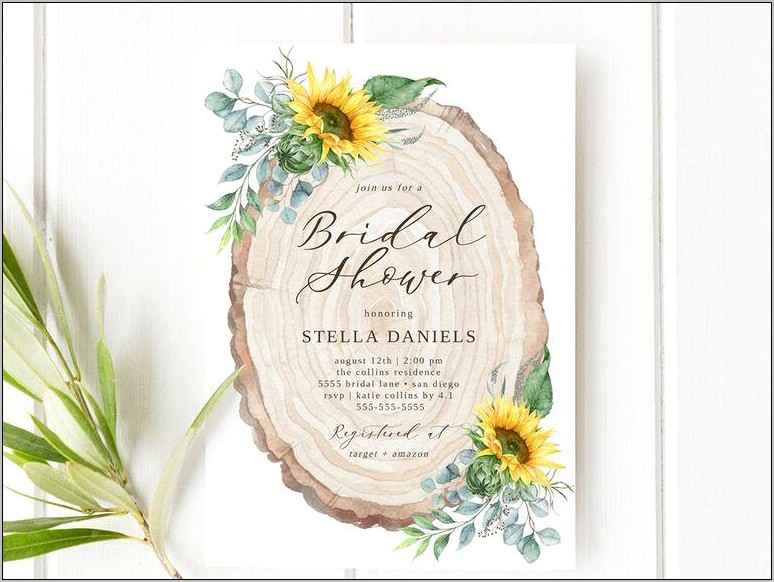 Rustic Bridal Shower Invitation Template Print Outs Free