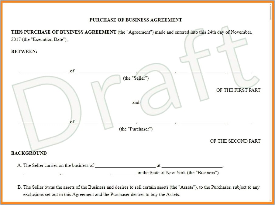 Sale Of Shares Agreement Free Template Uk