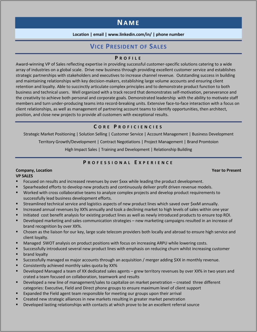 Sales Resume Skills Section Examples