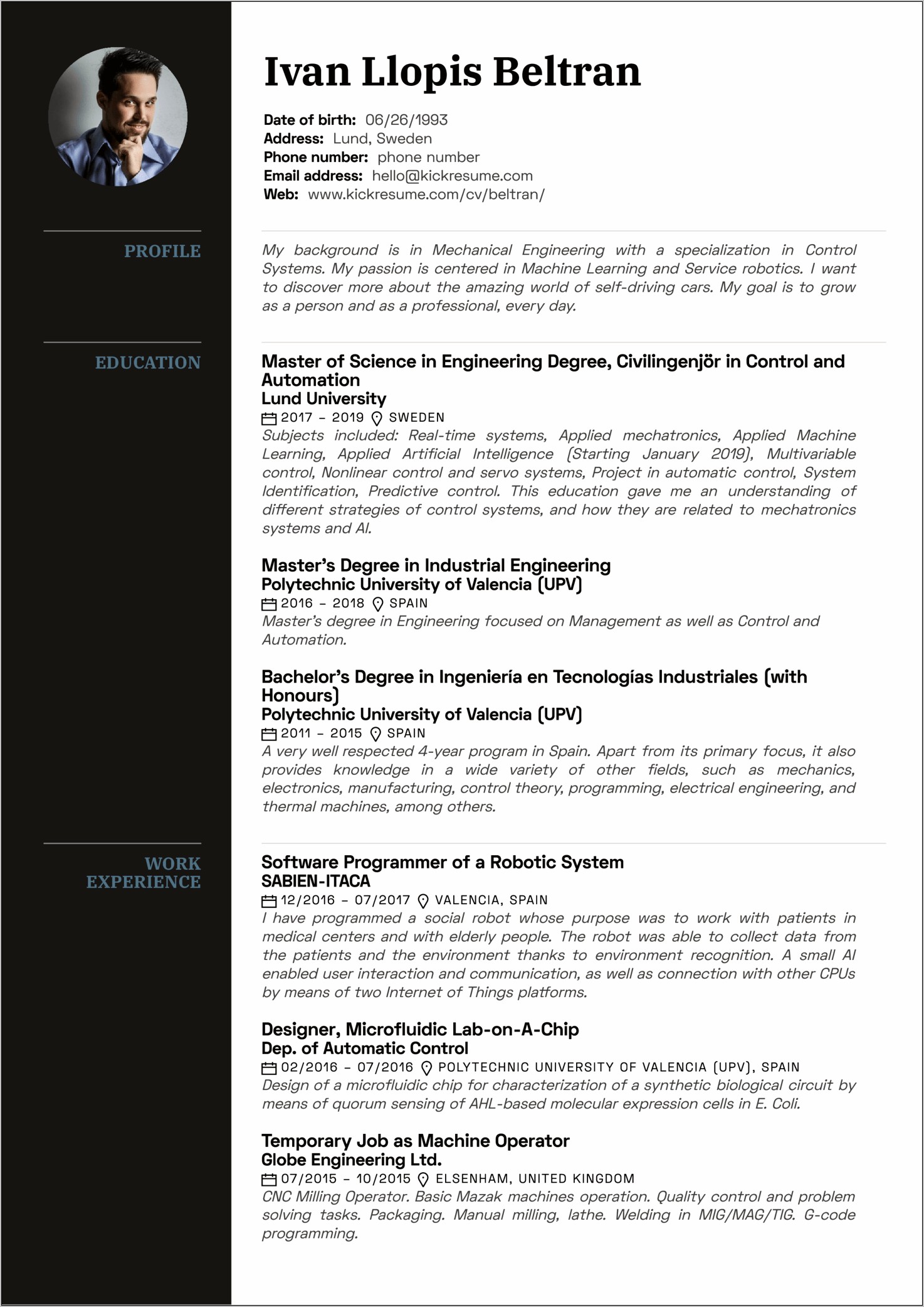 Sample Aerospace Engineering Undergrad Resume