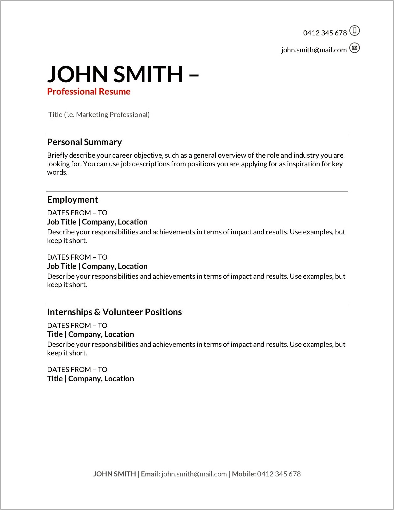 Sample Dietitian Resume Entry Level