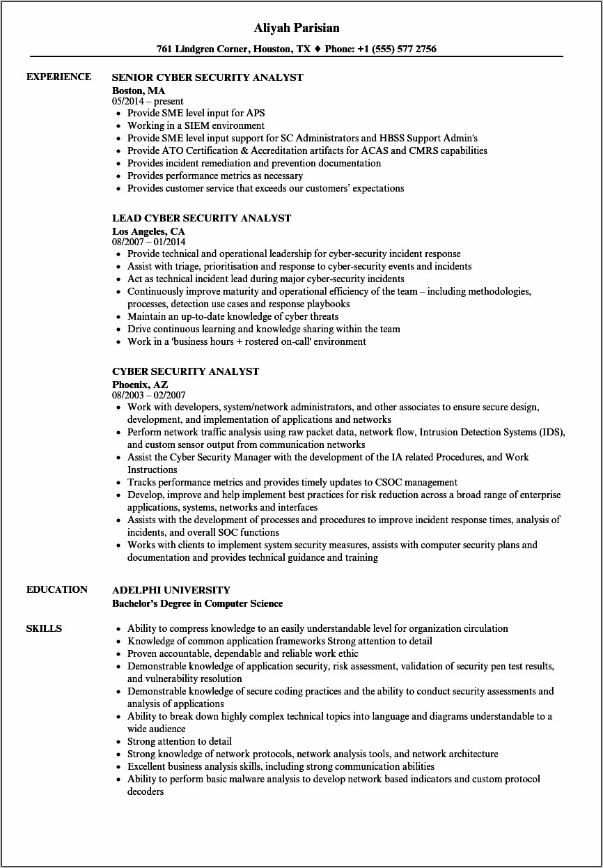 Sample Entry Level Ot Resume