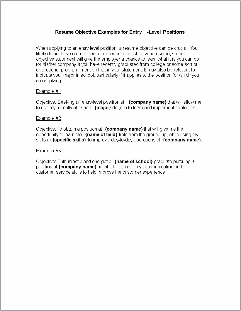 Sample Grad School Resume Objectives