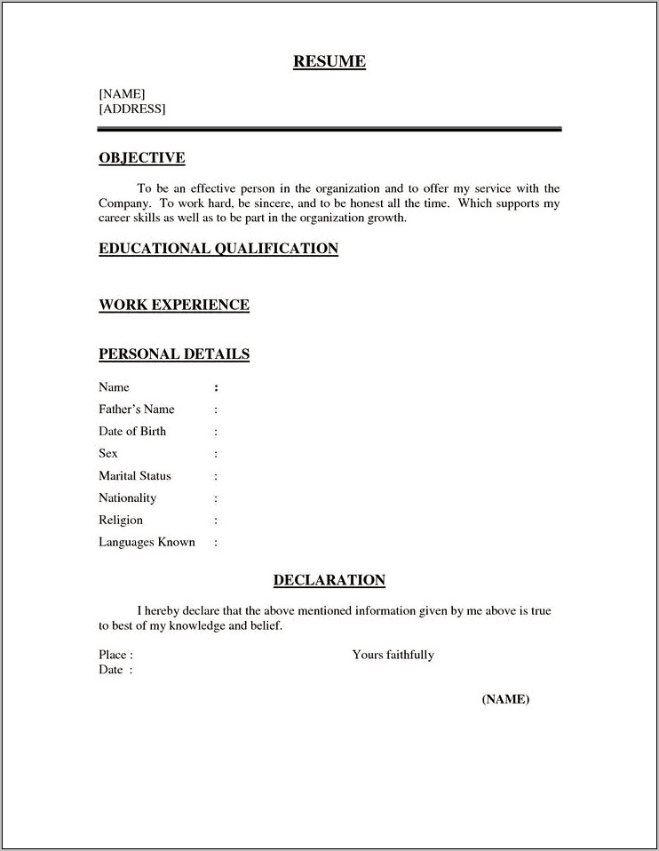 Sample Last Page Of Resume