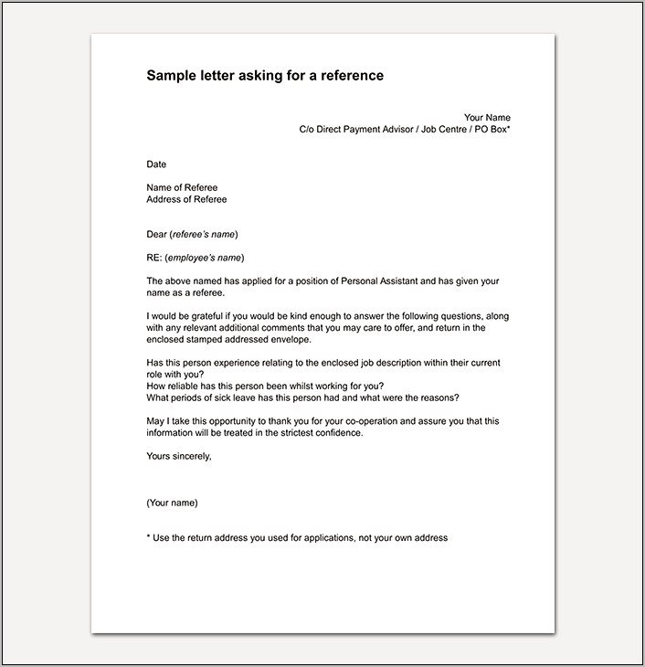 Sample Letter Requestion Resumes Referral