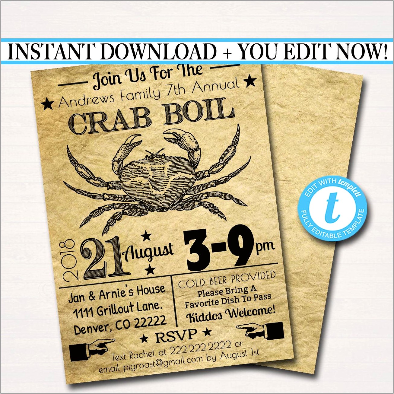 Sample Low Country Boil Invitation Templates Free