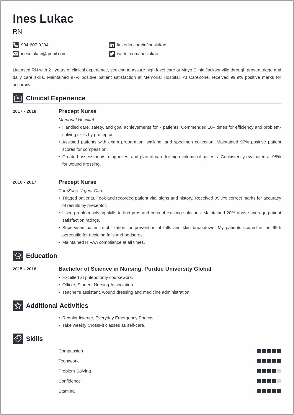 Sample Nursing Student Resume Objectives